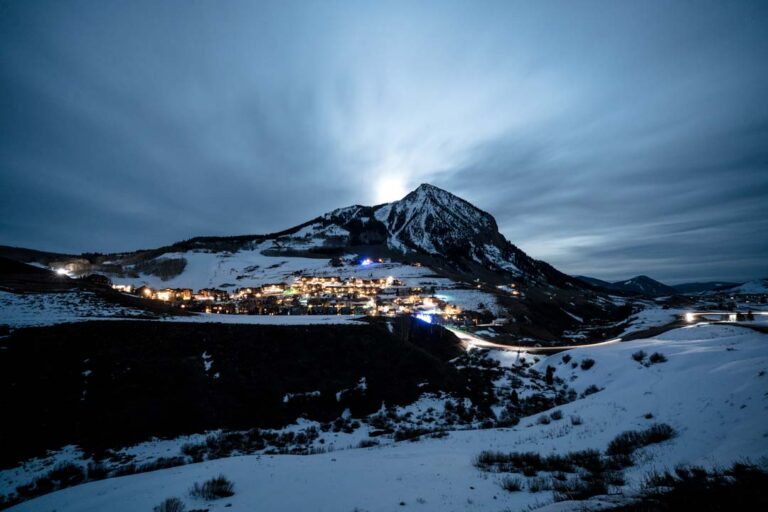 Crested Butte Full Moon Long Exposure