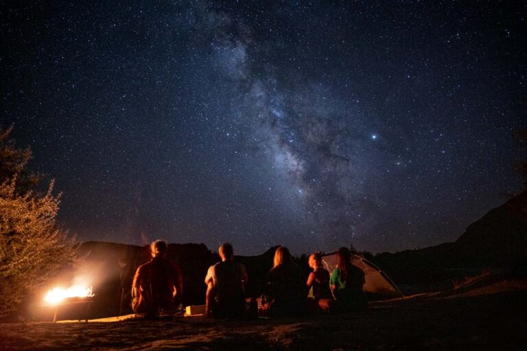 Sitting under the milky way on the San Juan River in Southern Utah